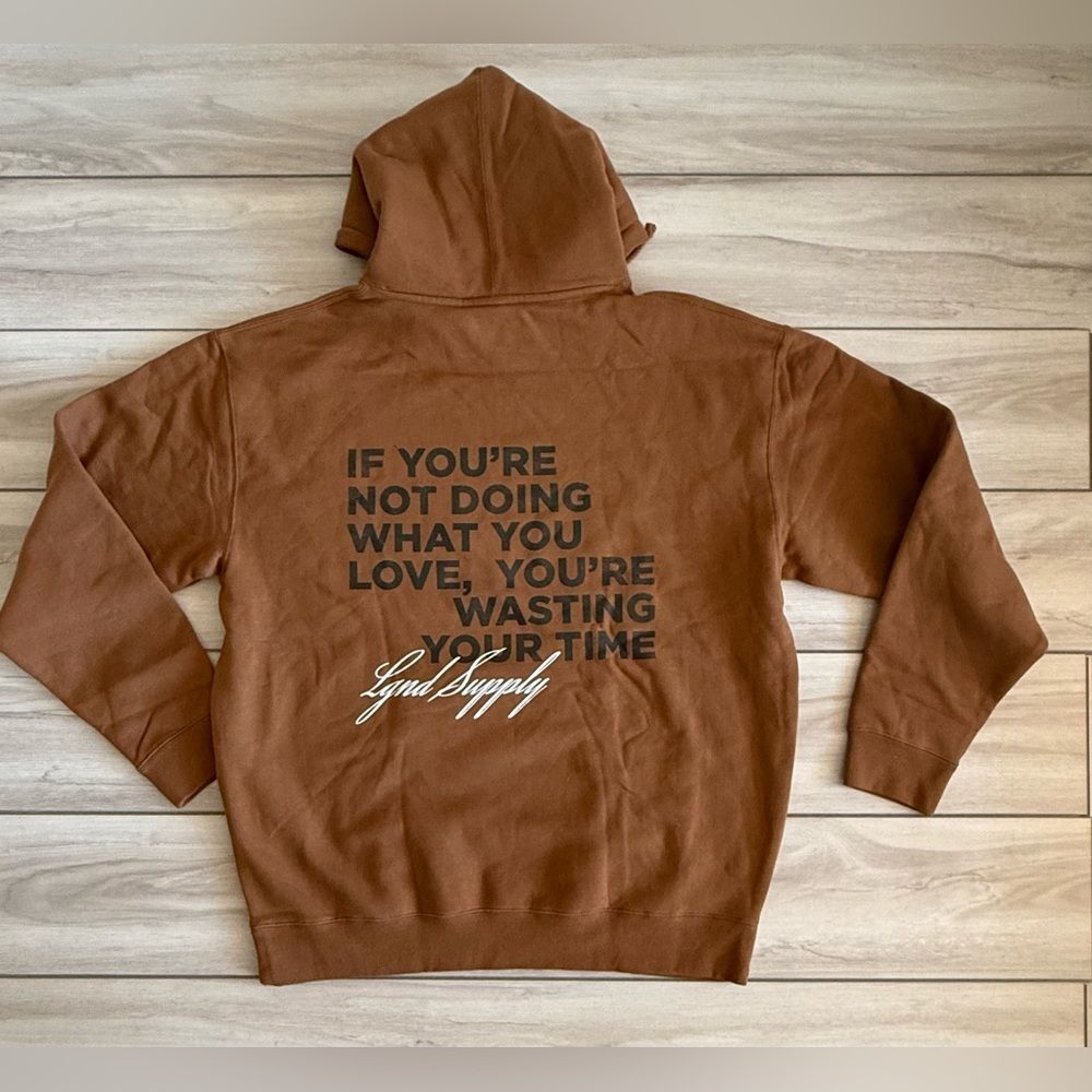 LGND Supply Co Wasting Time Hoodie Brown Various Sizes NWT